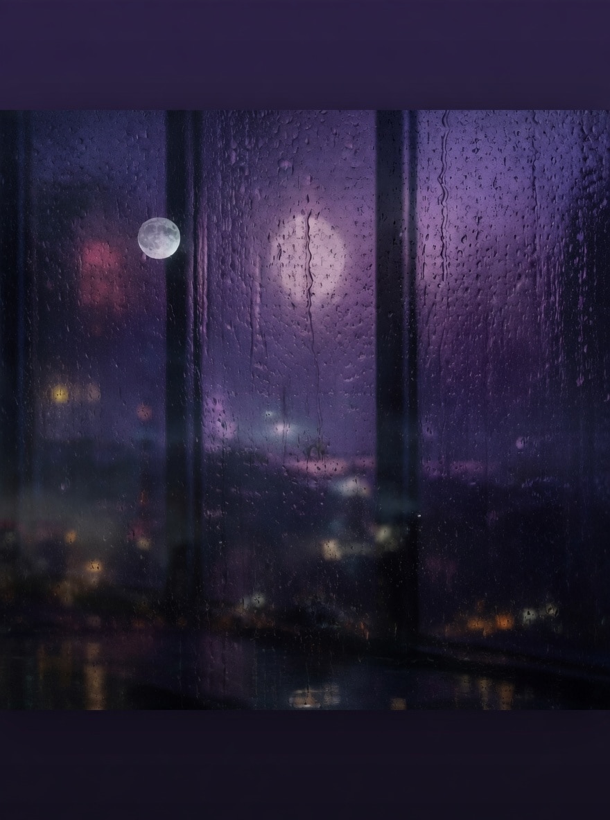 midnight-glow-drake-type-beat Rain-covered urban skyline with atmospheric lighting inspired by emotional Drake type beats.
