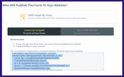 email form code
